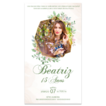 Convite 15 Anos Digital com Foto Flores da Primavera - Imagem 3