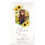 Convite 15 Anos com Foto Digital Girassol - Imagem 3