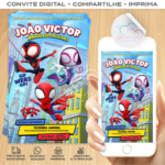 Convite Digital Homem Aranha Baby TESTANDO